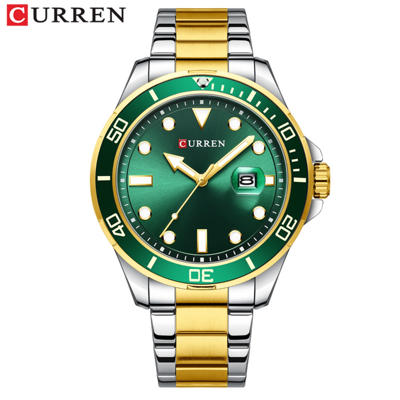 Luxury Watch Men - CURREN Nieuwe Green Water Ghost-serie Merk