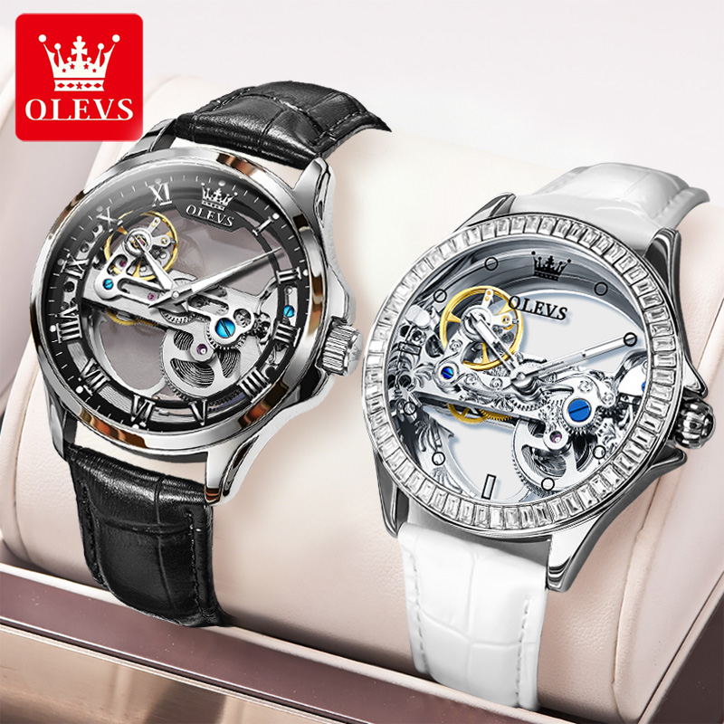 Luxury Watch Exchange - OLEVS Paar Horloges Originele Volledig Transparante