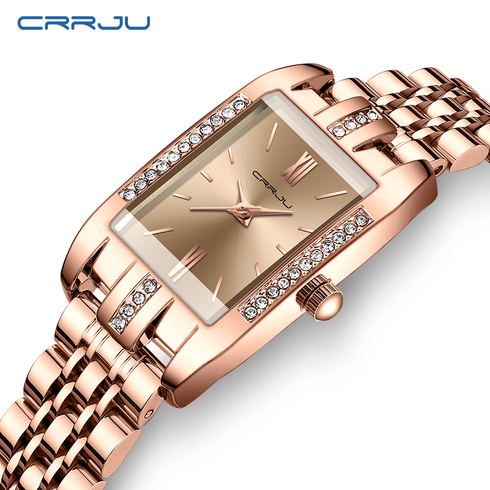 Luxury Watch Diamond - Crrju Merk Luxe Dameshorloge 2024 Nieuwe