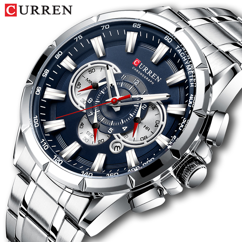 Luxury Watch Maker - Curren Horloge Mannen Waterdichte Chronograaf Militaire