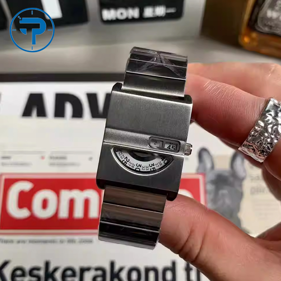 Luxury Watch Exchange - Herenarmbandhorloges Vierkant horloge Roestvrij stalen armband