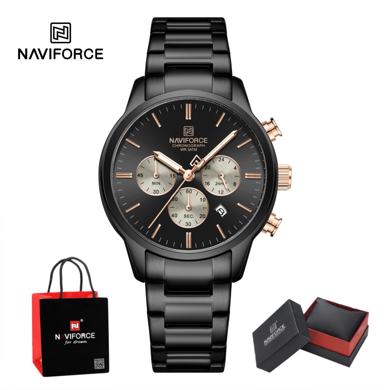 Luxury Watch Men - NAVIFORCE Heren Quartz Chronograaf Horloge Waterdicht