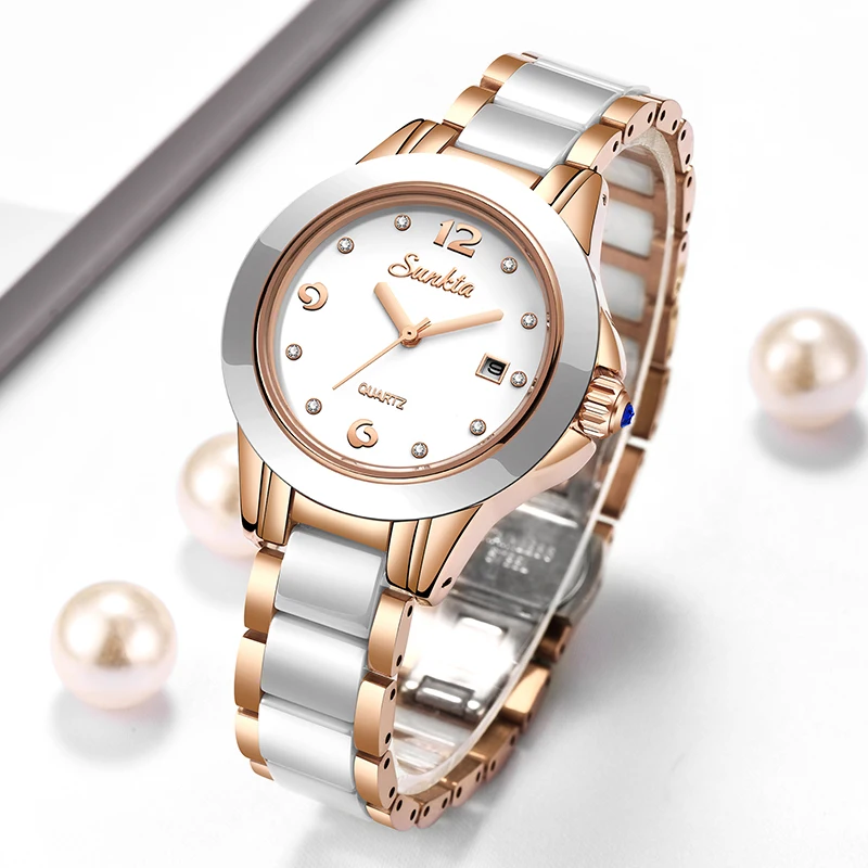 Luxury Watch Diamond - Sunkta Fashion Casual Quartz Dameshorloge Elegante