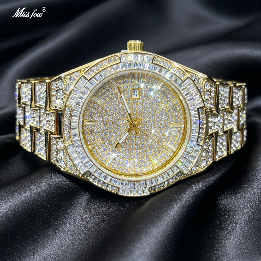 Luxury Watch And Jewelry Brand - Hotsell Gouden IJshorloge voor Heren Modemerk