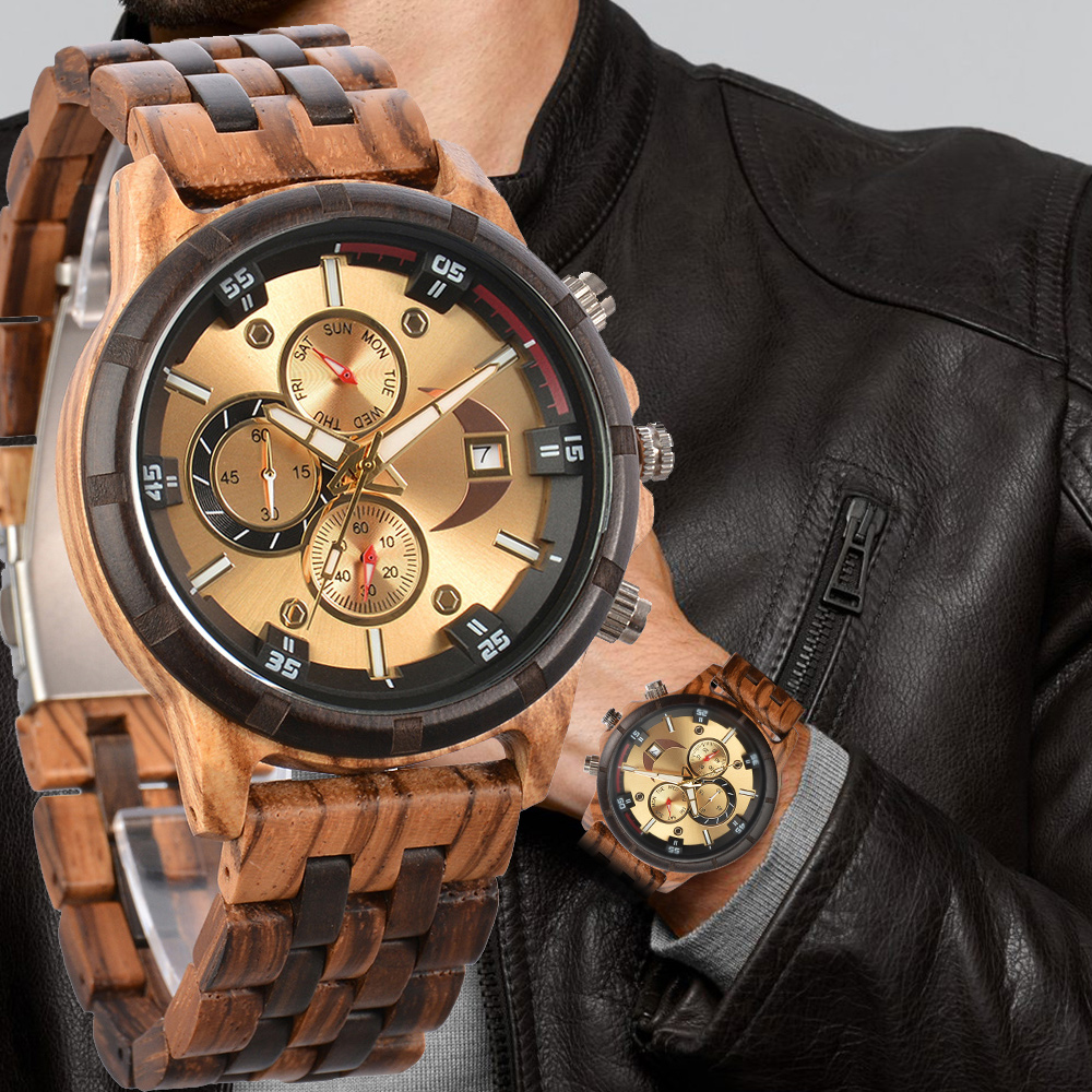 Luxury Watch Maker - Herenhorloges Houten horlogeband Handhorloge Quartz polshorloge