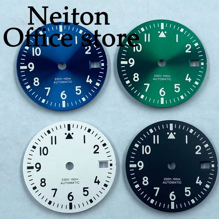 Luxury Watch Face - NEITON 29mm Zwart Blauw Groen Wit