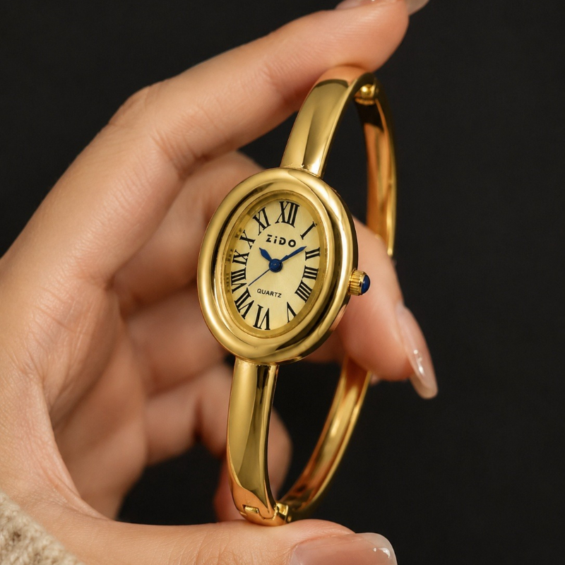 Luxury Watch And Jewelry Brand - Elegant dameshorloge Vintage ovale wijzerplaat analoge
