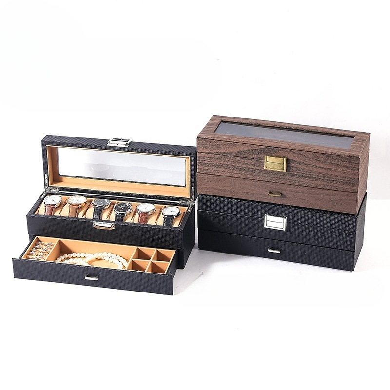 Luxury Watch E Jewellery - Lederen sieradendoos Retro luxe horloge opbergdozen