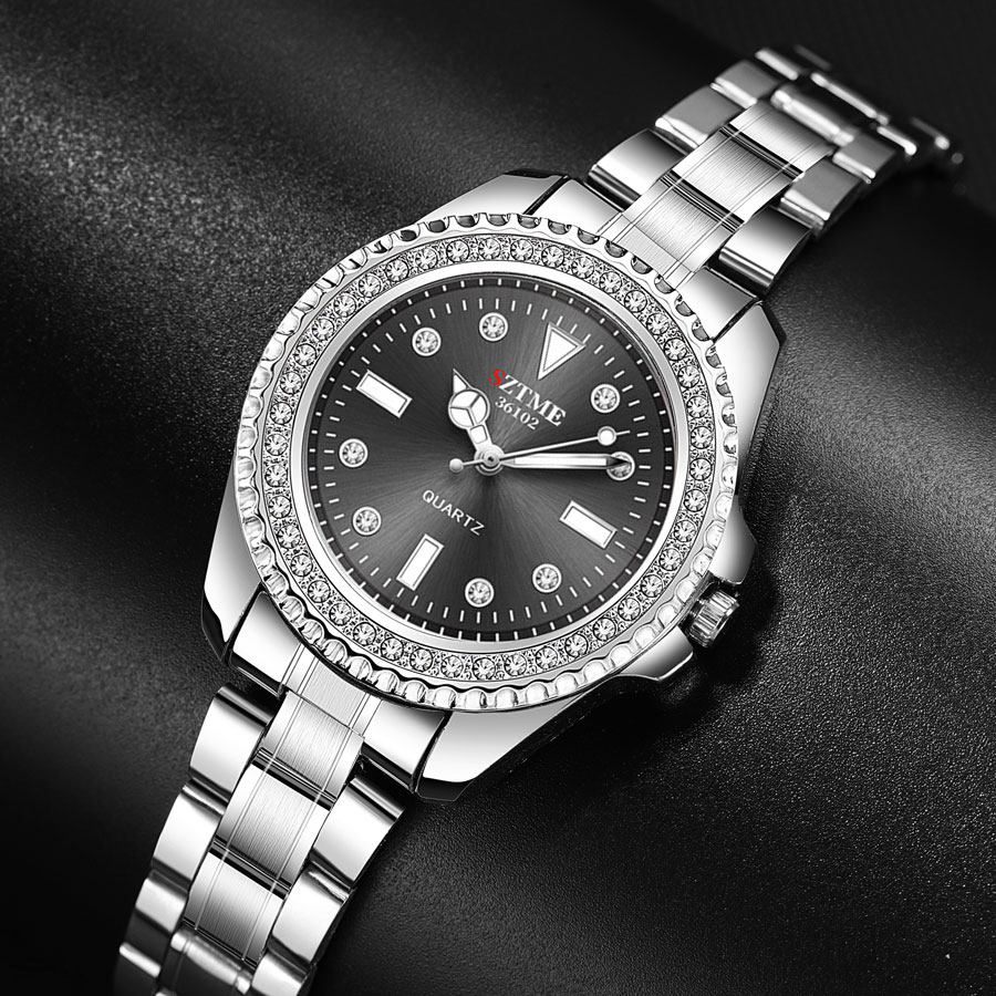 Luxury Watch Diamond - SZTME Luxe en elegant dameshorloge Roestvrij