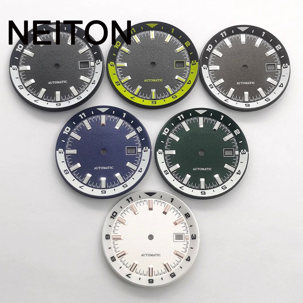 Luxury Watch Face - NEITON 36,5 mm wijzerplaat zwart wit