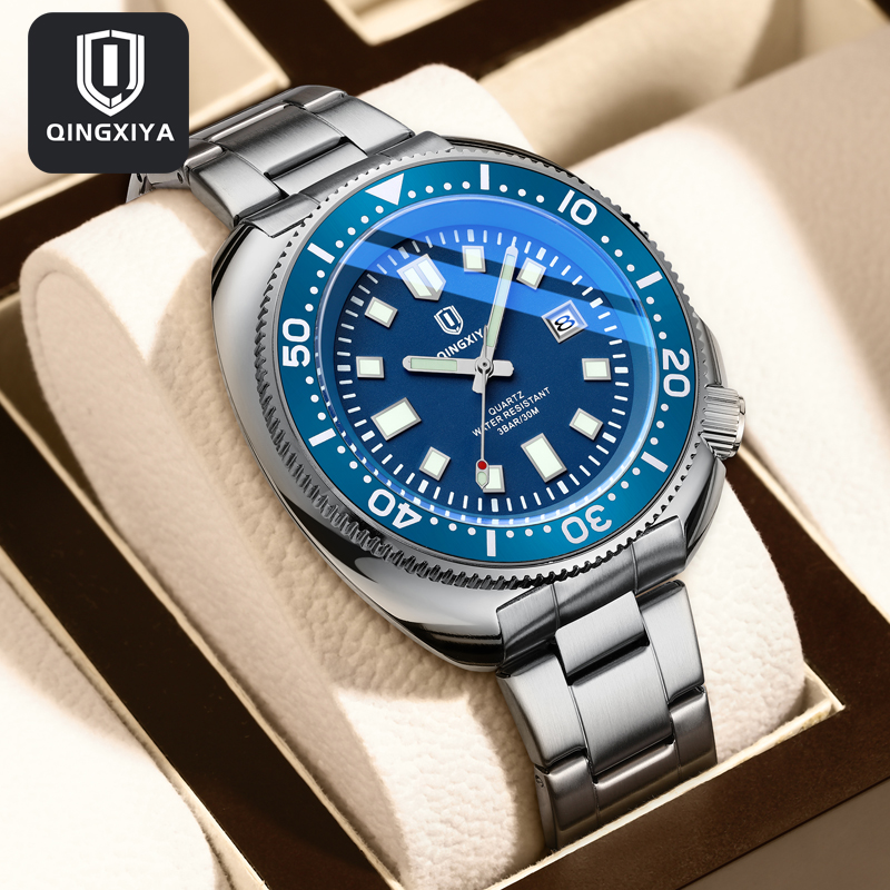 Luxury Watch Maker - QINGXIYA Merk Mode Klassieke Blauwe Quartz