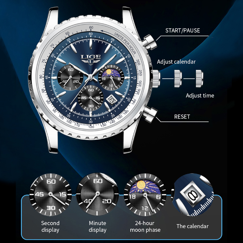 Lige Merk Luxe Quartz Man Horl - Luxury Watch Maker recensie en prijs