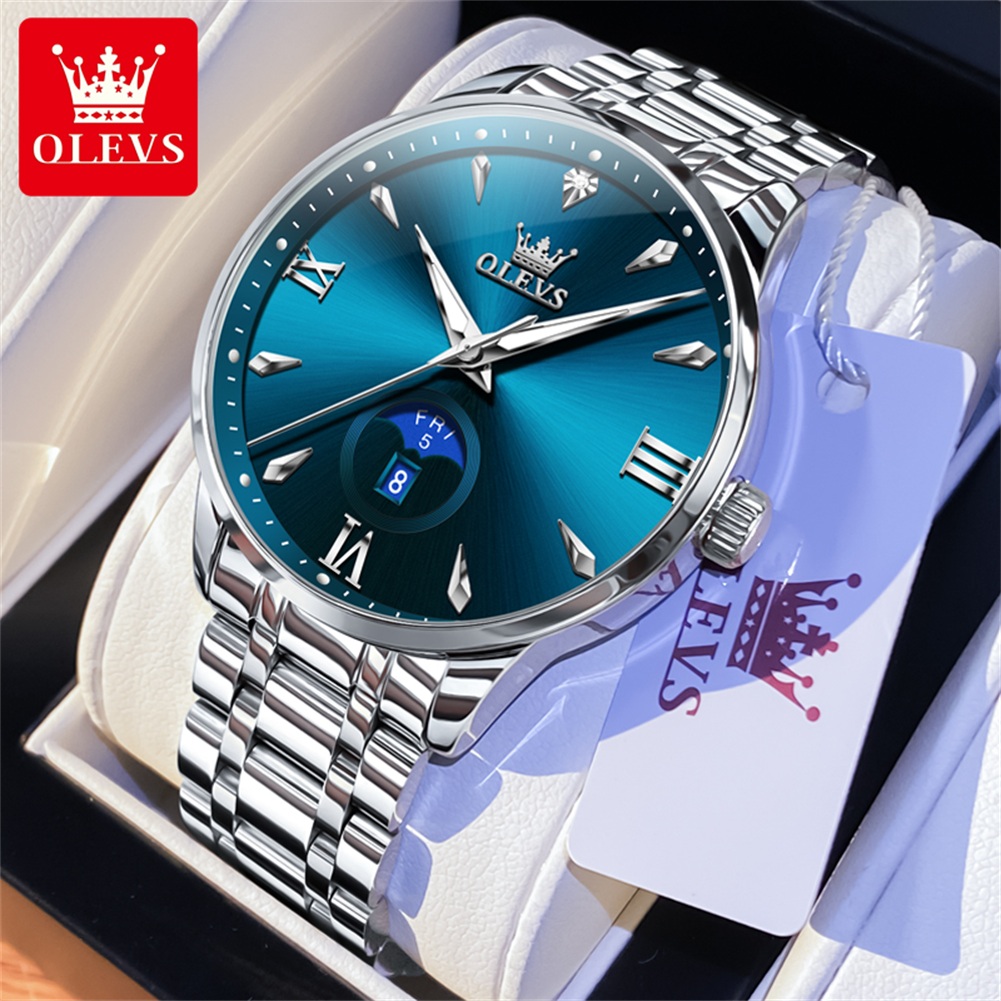 OLEVS Moon Phase herenhorloges - Luxury Watch Men recensie en prijs