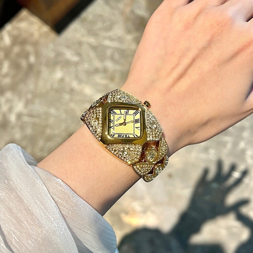 Nieuw diamanten ingelegd armba - Luxury Watch And Jewelry Brand recensie en prijs