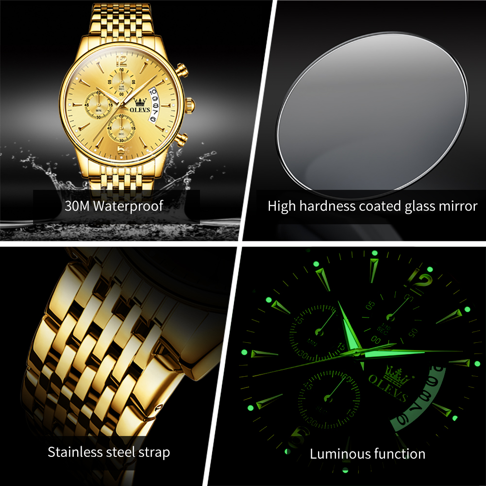 OLEVS merk luxe gouden quartz  - Luxury Watch Maker recensie en prijs