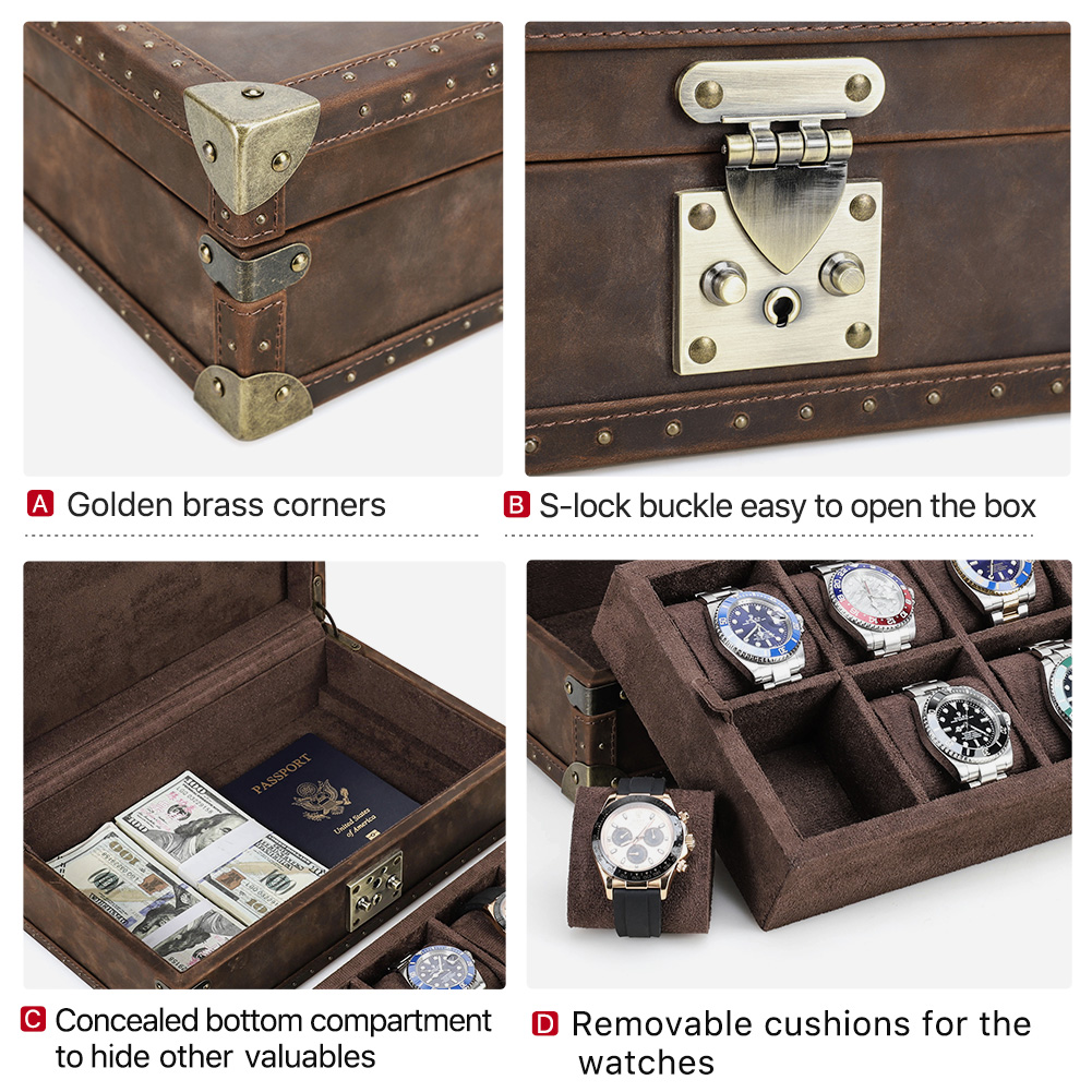 Luxe Echt Lederen 8 Slots Horl - Luxury Watch E Jewellery recensie en prijs