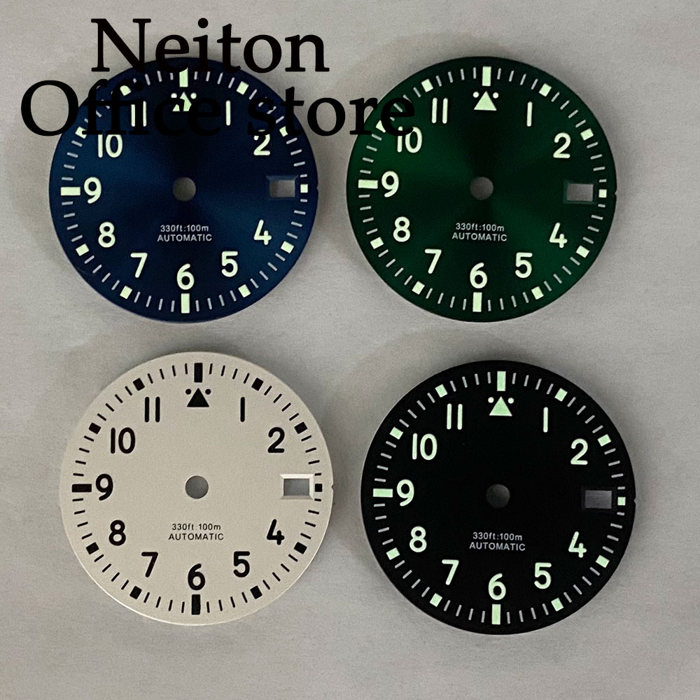 NEITON 29mm Zwart Blauw Groen  - Luxury Watch Face recensie en prijs