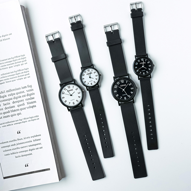 Eenvoudige zwarte horloge quar - Luxury Watch Strap recensie en prijs